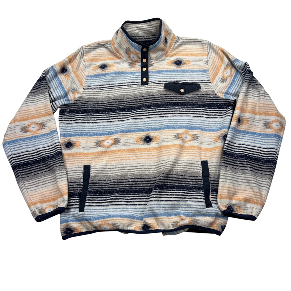 Cinch Southwestern Aztec Polar Fleece Women's XL 1/4 Snap Pullover Western  READ
